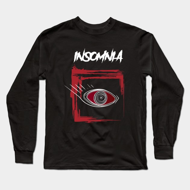 insomnia Long Sleeve T-Shirt by Kevindoa